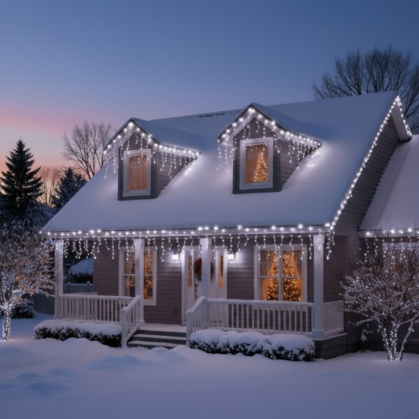 Brilagi - Ghirlandă LED de exterior, 200 LED, 8 funcții, 13 m, IP44, alb rece