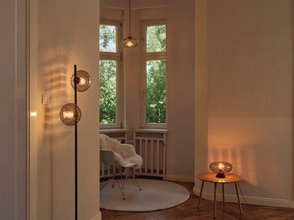 Osram - Lampă de masă DECOR SMOKE 1xE27/12W/230V negru/gri fumuriu