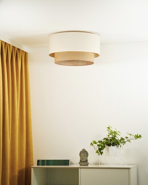 Duolla - Plafonieră BOHO 1xE27/15W/230V d. 45 cm bej/maro