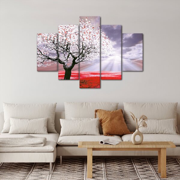 Tablou cu pomul roșu (150x105 cm)