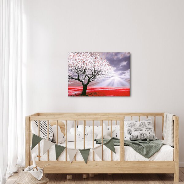 Tablou cu pomul roșu (70x50 cm)