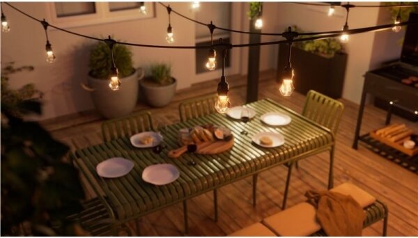 Nanoleaf NF084E00-20SLO - Extensie ghirlandă LED RGBWIC, 20 LED, 15 m, Wi-Fi, IP65
