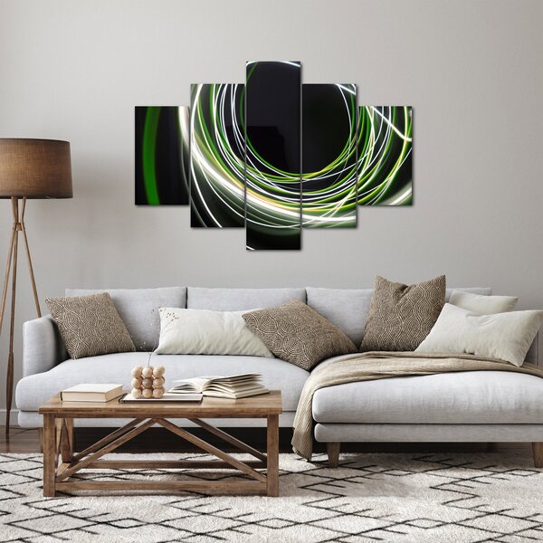 Tablou cu linii verzi (150x105 cm)
