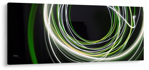 Tablou cu linii verzi (120x50 cm)