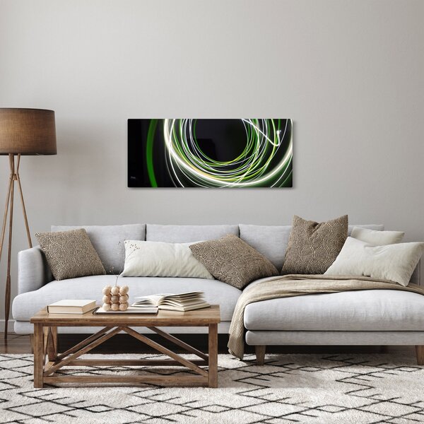 Tablou cu linii verzi (120x50 cm)