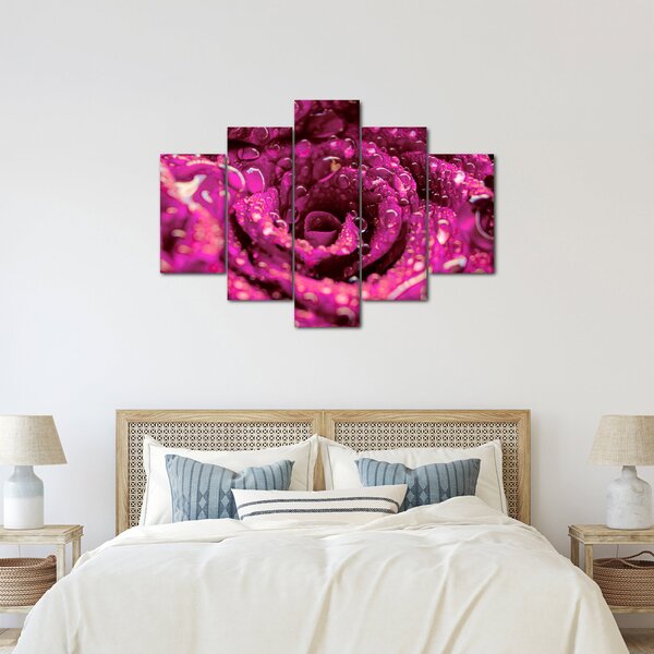Tabloul cu floarea trandafirului roz (150x105 cm)
