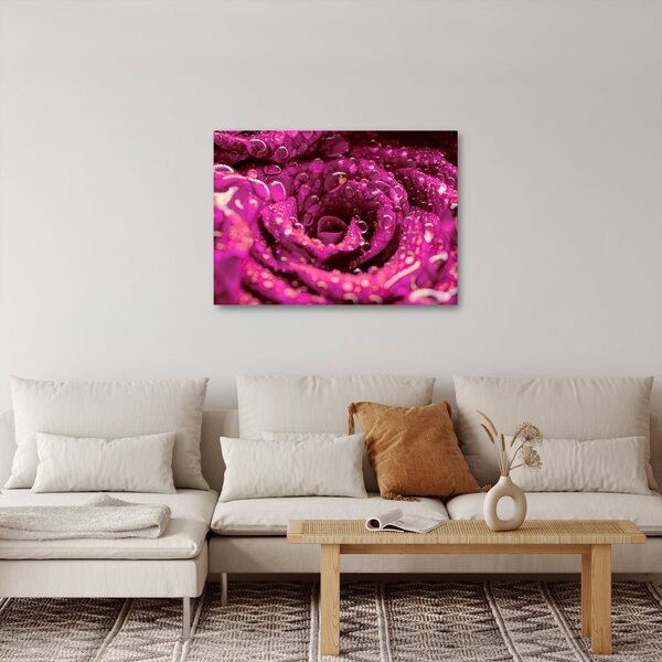 Tabloul cu floarea trandafirului roz (70x50 cm)