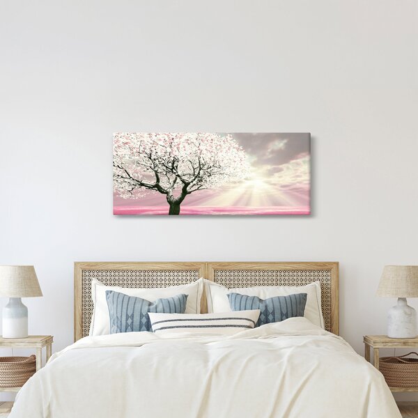Tabloul copacului roz (120x50 cm)