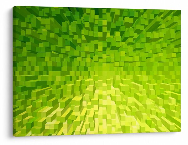 Tabloul cuburilor galbenverzui (70x50 cm)