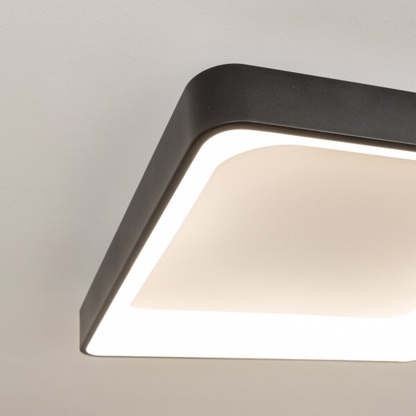 Brilagi - Plafonieră LED dimabilă FALCON II LED/125W/230V 60x60 cm neagră +telecomandă