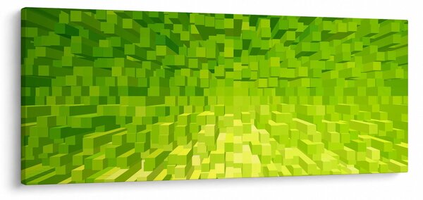 Tabloul cuburilor galbenverzui (120x50 cm)