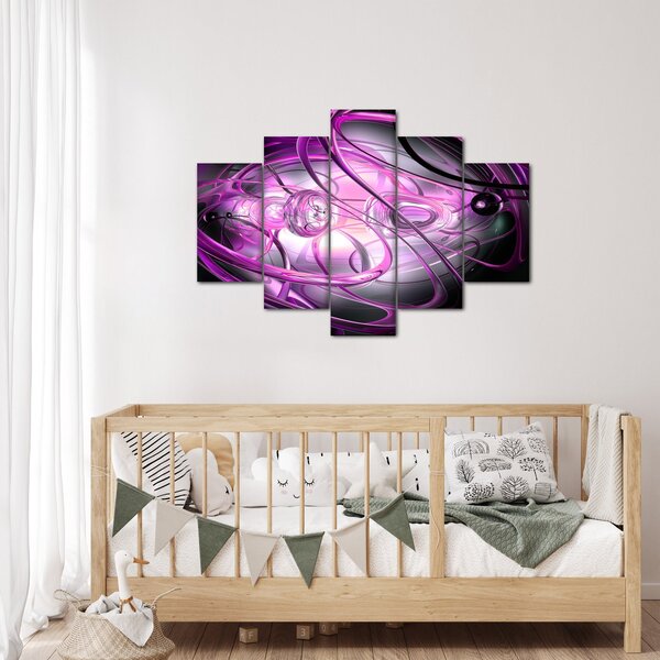 Tabloul cu abstracție frumoasă în violet (150x105 cm)