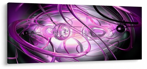 Tabloul cu abstracție frumoasă în violet (120x50 cm)