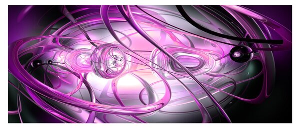 Tabloul cu abstracție frumoasă în violet (120x50 cm)