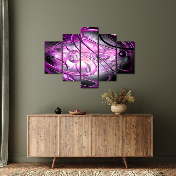 Tabloul cu abstracție frumoasă în violet (150x105 cm)