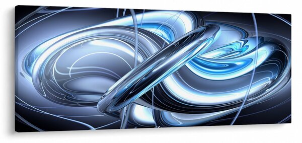 Tabloul cu abstracție albastră (120x50 cm)