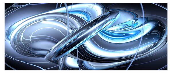 Tabloul cu abstracție albastră (120x50 cm)