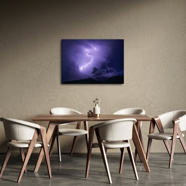 Tablou - cerul violet cu fulger (70x50 cm)