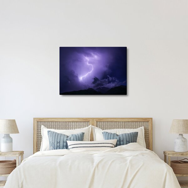 Tablou - cerul violet cu fulger (70x50 cm)