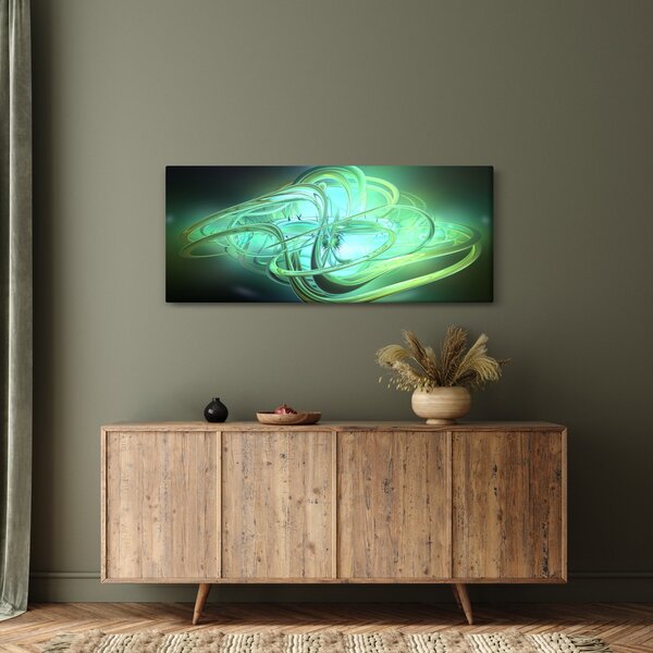 Tabloul cu abstracție verde (120x50 cm)