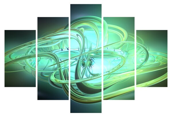 Tabloul cu abstracție verde (150x105 cm)