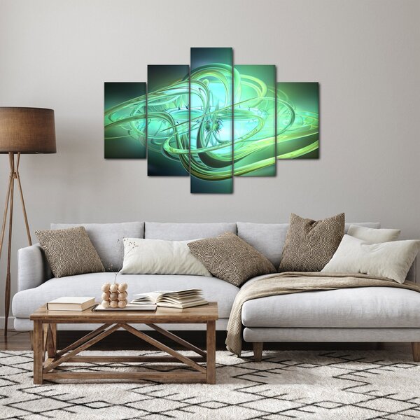 Tabloul cu abstracție verde (150x105 cm)