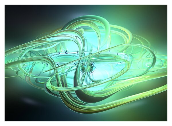 Tabloul cu abstracție verde (70x50 cm)