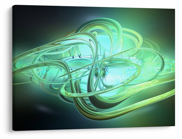 Tabloul cu abstracție verde (70x50 cm)