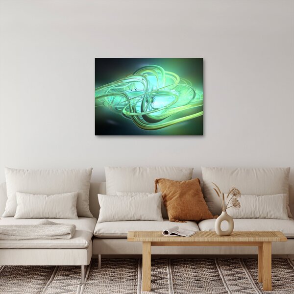 Tabloul cu abstracție verde (70x50 cm)