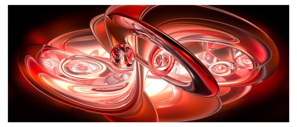 Tabloul - forme roșii (120x50 cm)