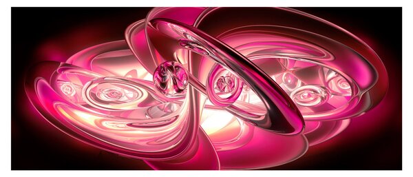 Tabloul cu fractali roz (120x50 cm)
