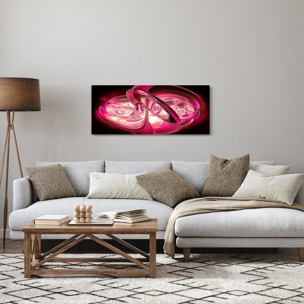 Tabloul cu fractali roz (120x50 cm)