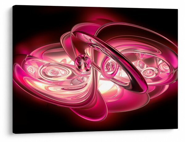 Tabloul cu fractali roz (70x50 cm)