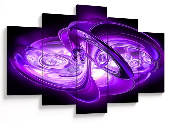 Tabloul fractalilor în violet (150x105 cm)