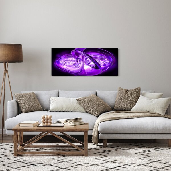 Tabloul fractalilor în violet (120x50 cm)