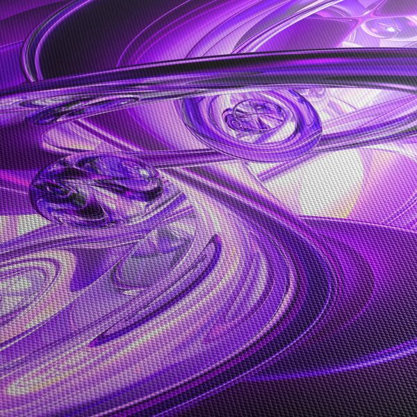 Tabloul fractalilor în violet (120x50 cm)