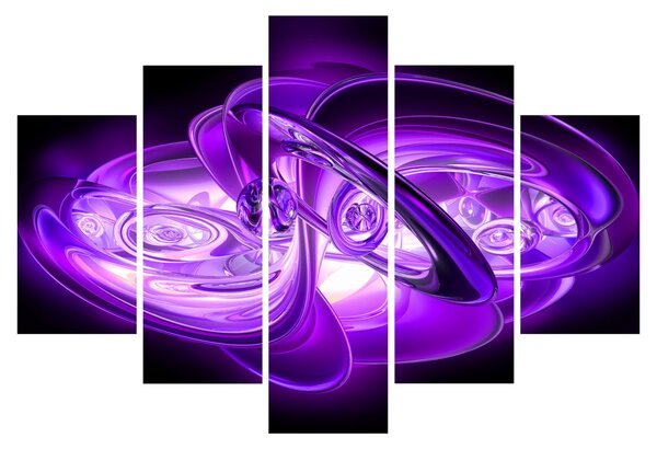Tabloul fractalilor în violet (150x105 cm)