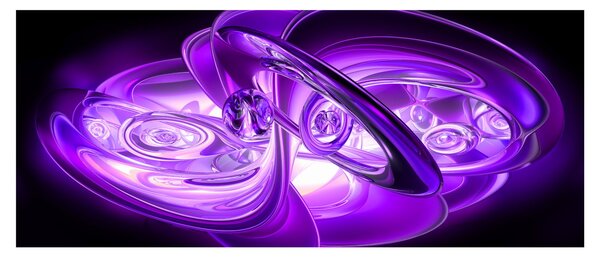 Tabloul fractalilor în violet (120x50 cm)