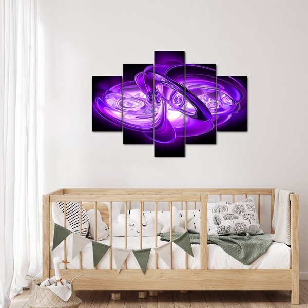 Tabloul fractalilor în violet (150x105 cm)