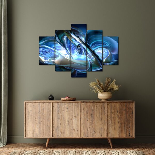 Tabloul fractalilor în albastru (150x105 cm)
