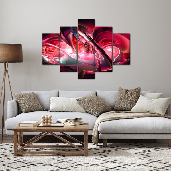 Tabloul fractalilor în roșu (150x105 cm)