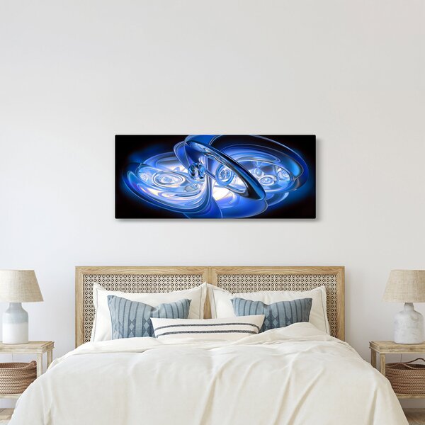 Tabloul abstract albastru (120x50 cm)