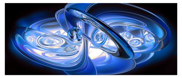 Tabloul abstract albastru (120x50 cm)