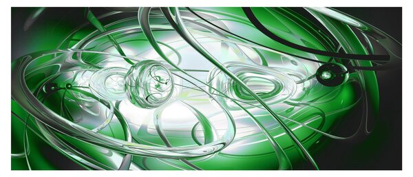 Tabloul abstract verde (120x50 cm)