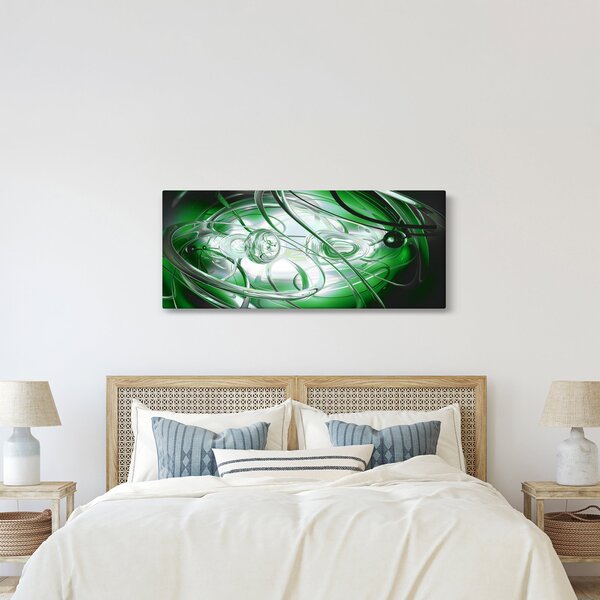 Tabloul abstract verde (120x50 cm)
