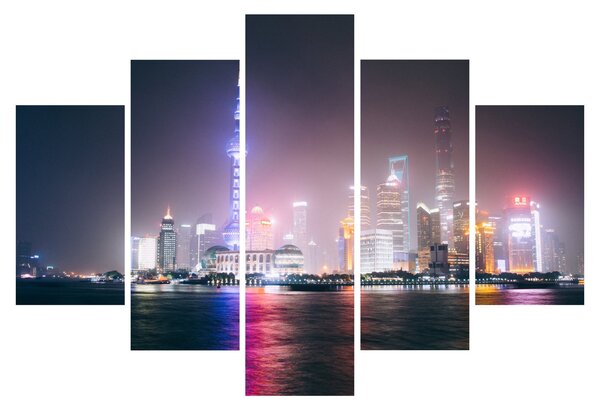 Tabloul Shangai nocturn (150x105 cm)