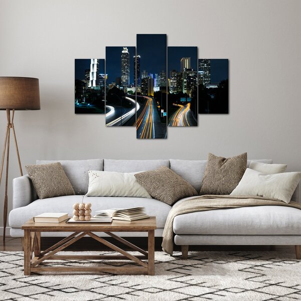 Tabloul metropolei nocturne (150x105 cm)