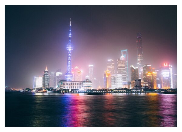 Tabloul Shangai nocturn (70x50 cm)