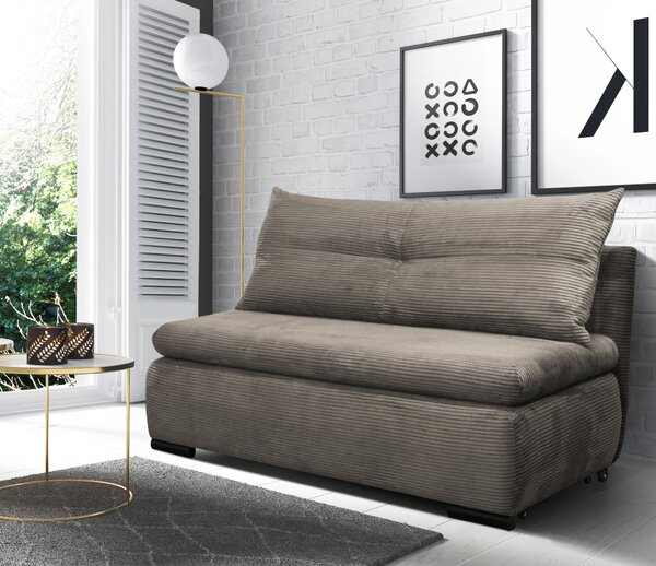 KONDELA Fotoliu extensibil, gri-bej Taupe, KENY 2R