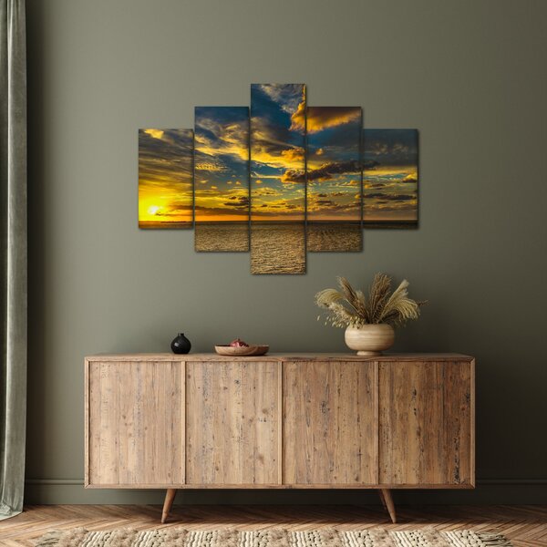Tablou cu apus de soare la mare (150x105 cm)